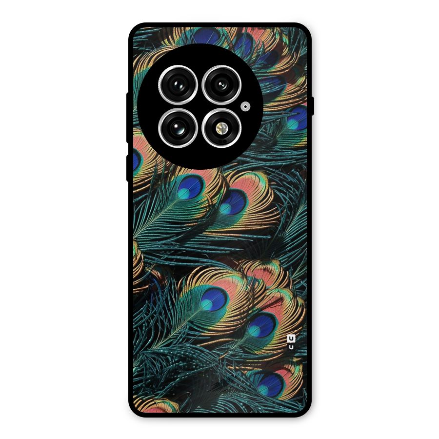 Peacock Feather Art Metal Back Case for OnePlus 13