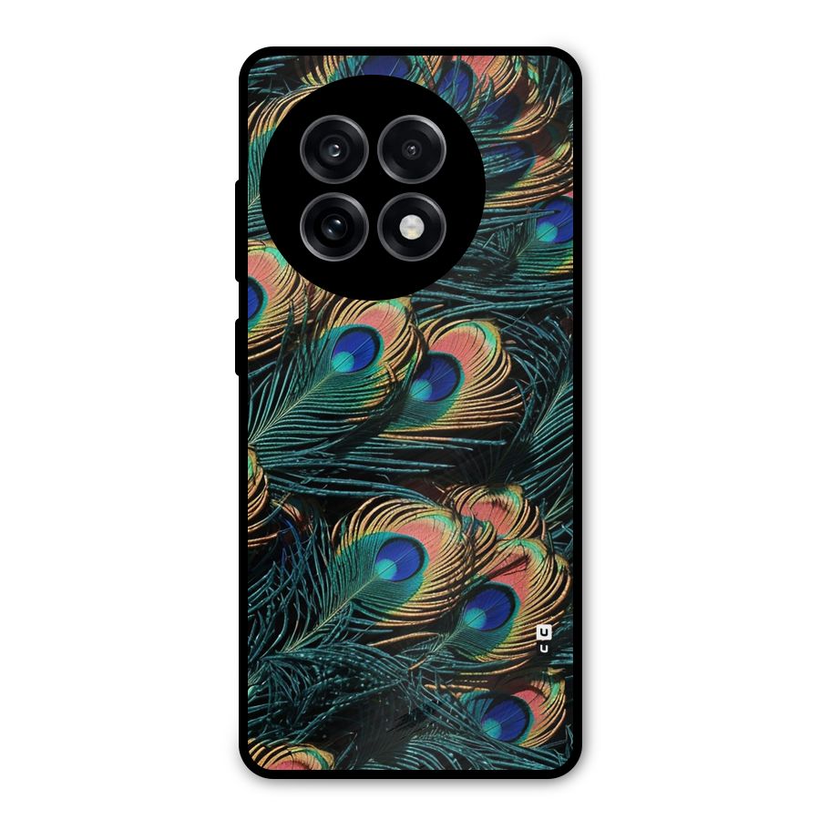 Peacock Feather Art Metal Back Case for OnePlus 13R