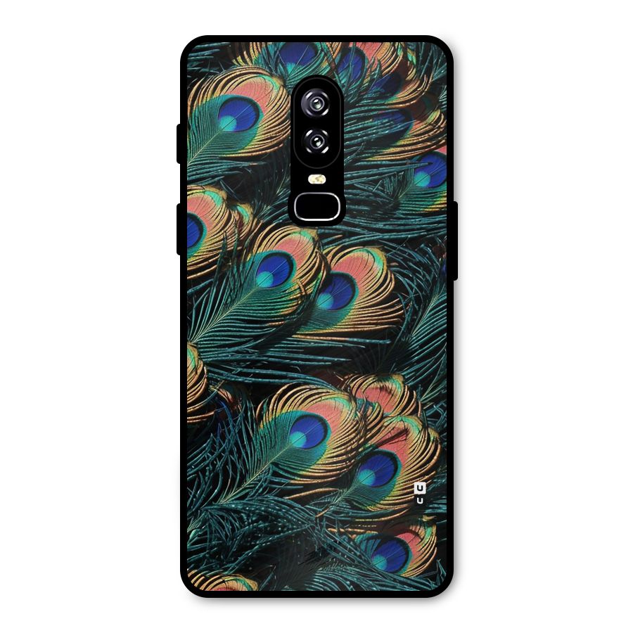 Peacock Feather Art Metal Back Case for OnePlus 6