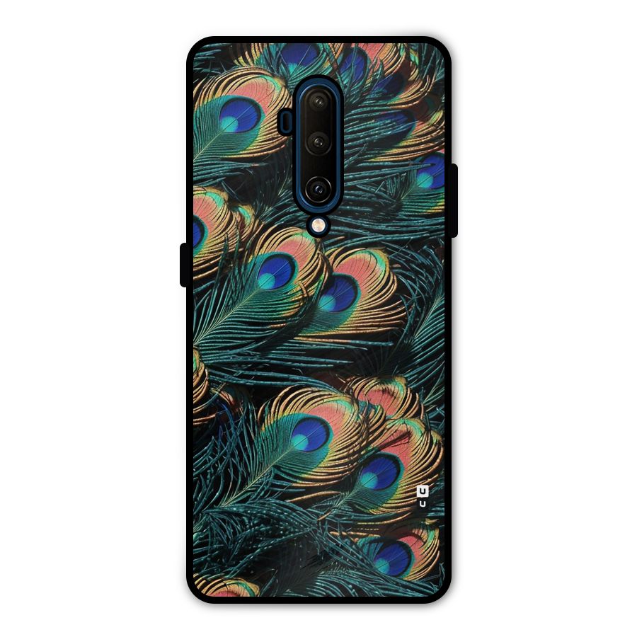 Peacock Feather Art Metal Back Case for OnePlus 7T Pro