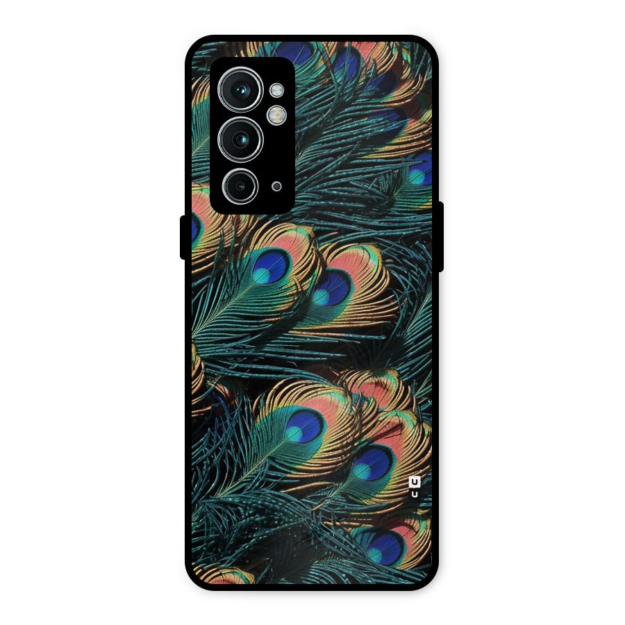 Peacock Feather Art Metal Back Case for OnePlus 9RT 5G