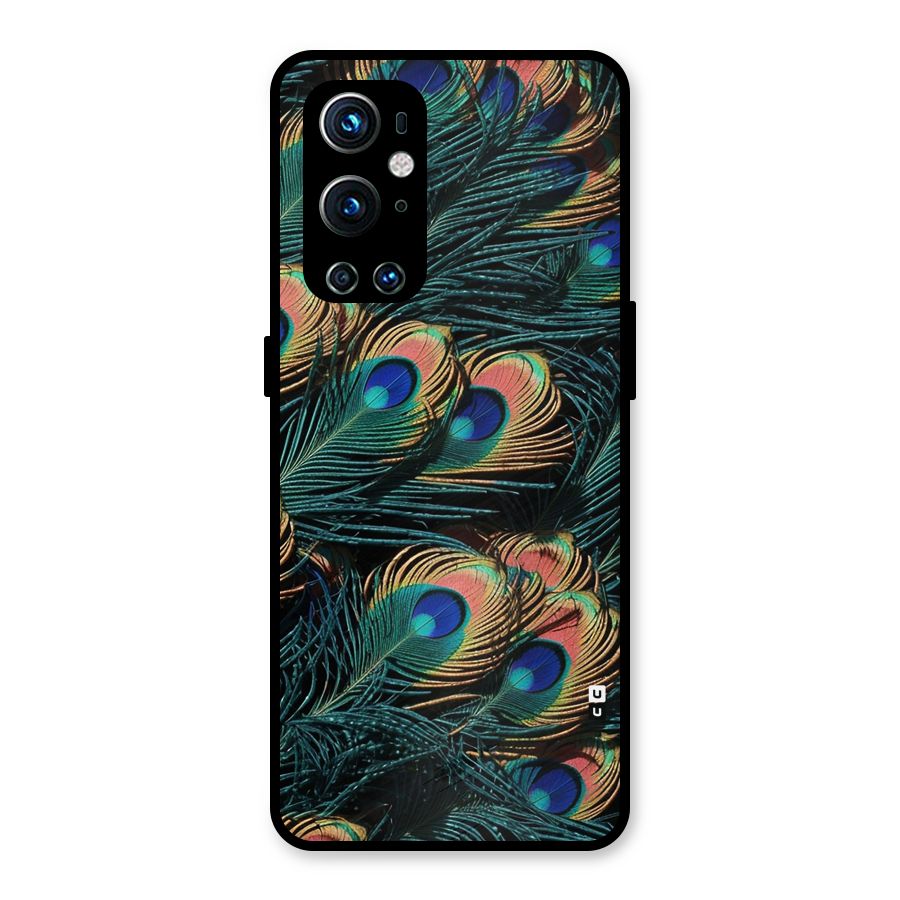 Peacock Feather Art Metal Back Case for OnePlus 9 Pro