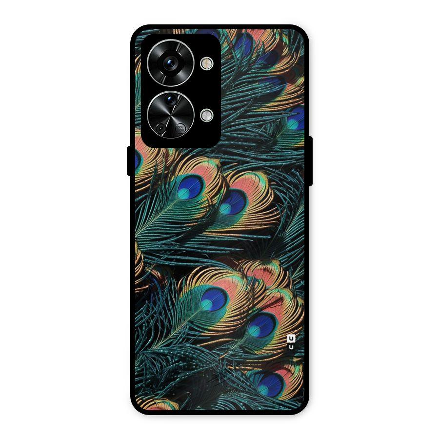 Peacock Feather Art Metal Back Case for OnePlus Nord 2T
