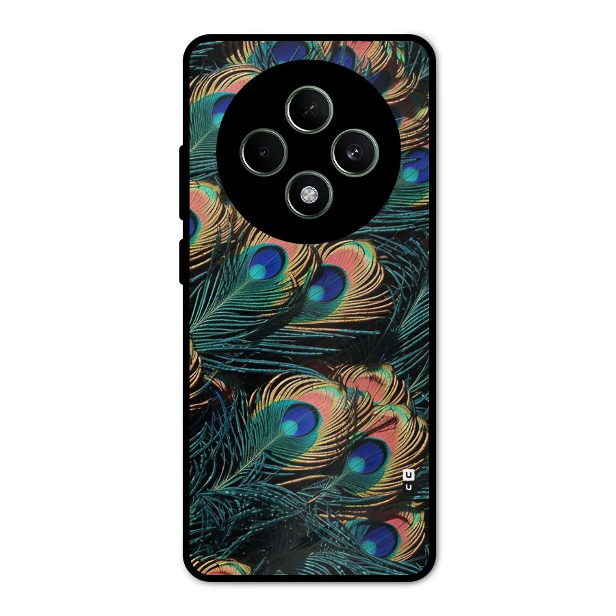 Peacock Feather Art Metal Back Case for Oppo F27