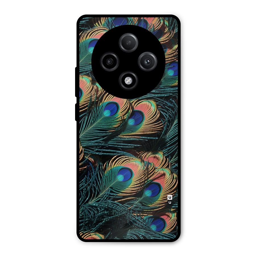 Peacock Feather Art Metal Back Case for Oppo F27 Pro Plus