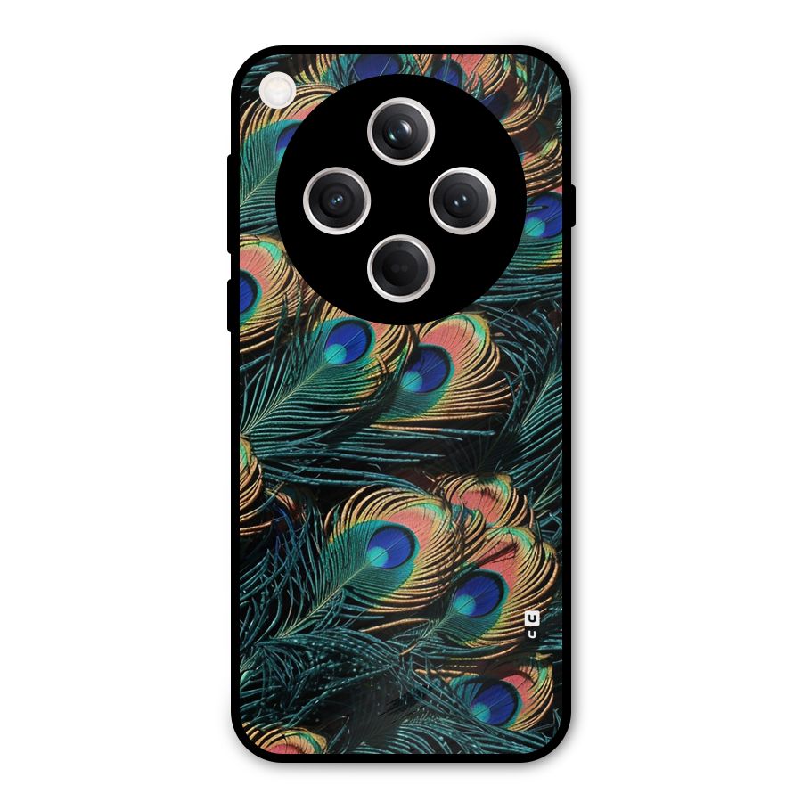 Peacock Feather Art Metal Back Case for Oppo Find X8