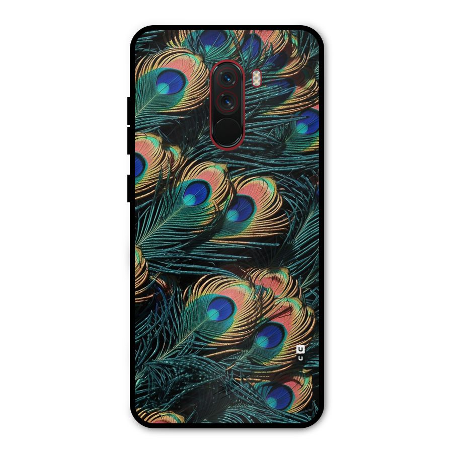 Peacock Feather Art Metal Back Case for Poco F1