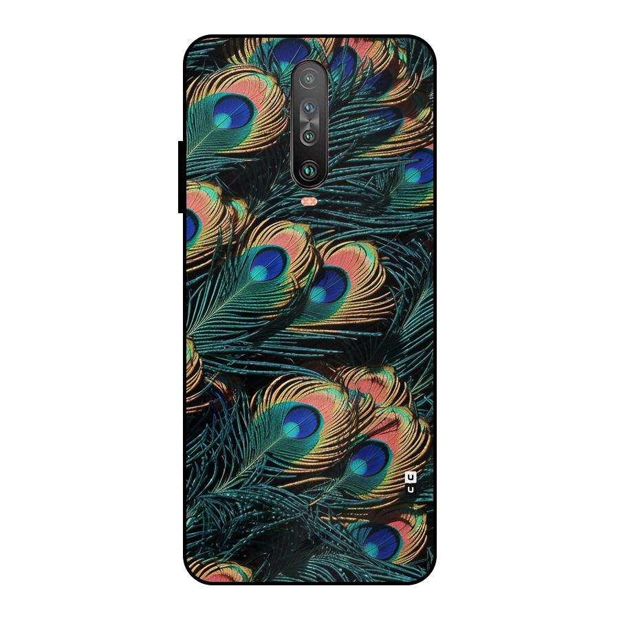 Peacock Feather Art Metal Back Case for Poco X2