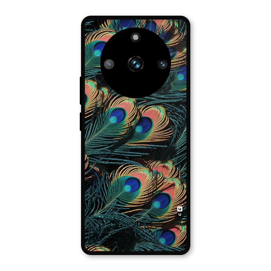 Peacock Feather Art Metal Back Case for Realme 11 Pro Plus