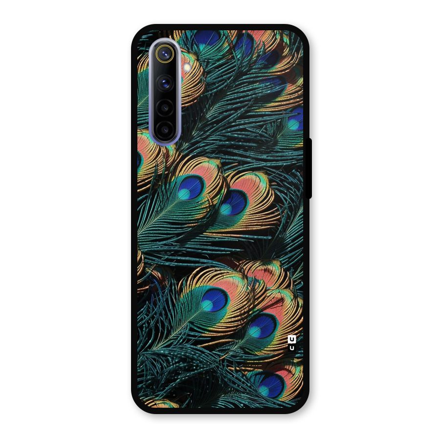 Peacock Feather Art Metal Back Case for Realme 6