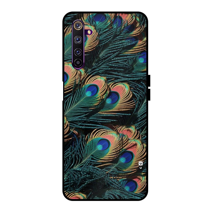 Peacock Feather Art Metal Back Case for Realme 6 Pro