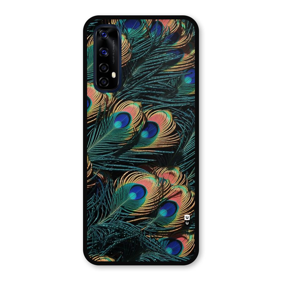 Peacock Feather Art Metal Back Case for Realme 7