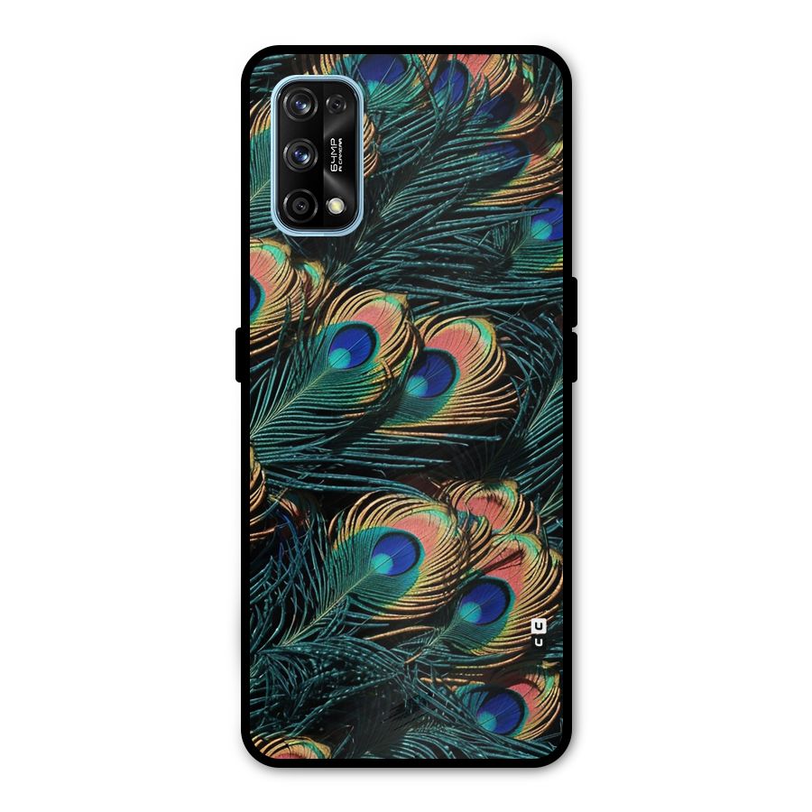 Peacock Feather Art Metal Back Case for Realme 7 Pro