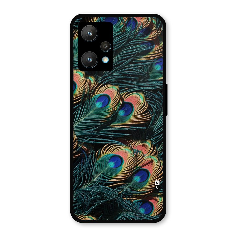 Peacock Feather Art Metal Back Case for Realme 9 Pro Plus 5G
