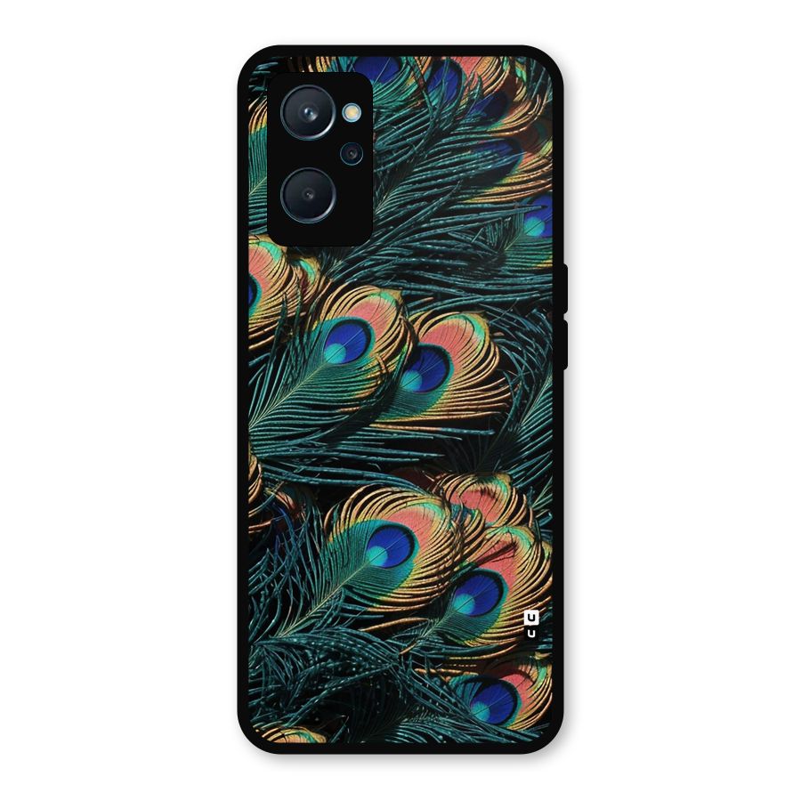 Peacock Feather Art Metal Back Case for Realme 9i