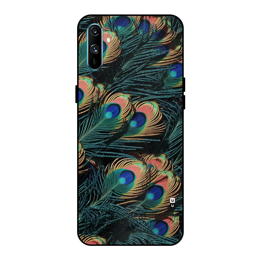 Peacock Feather Art Metal Back Case for Realme C3