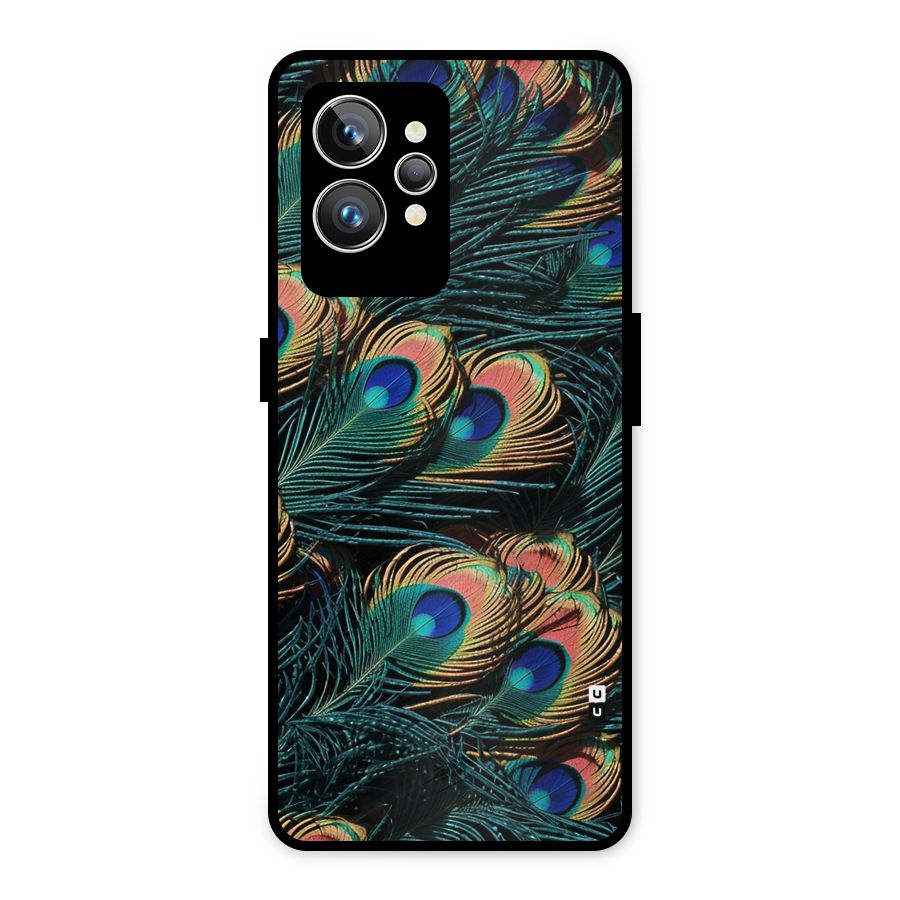 Peacock Feather Art Metal Back Case for Realme GT2 Pro