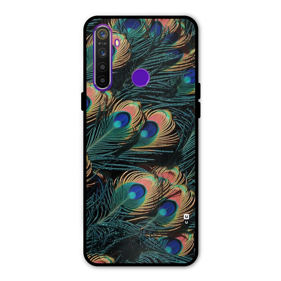 Peacock Feather Art Metal Back Case for Realme Narzo 10