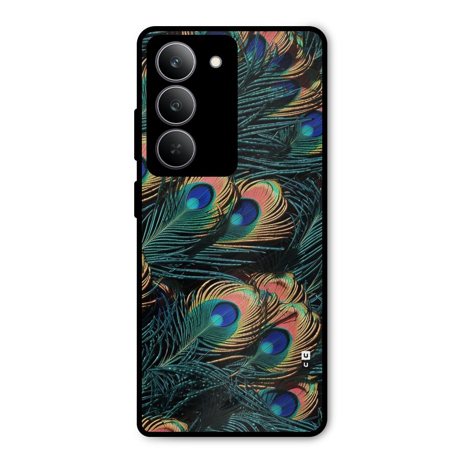 Peacock Feather Art Metal Back Case for Realme P3x