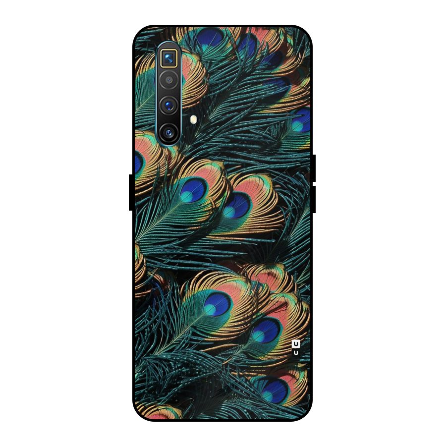 Peacock Feather Art Metal Back Case for Realme X3