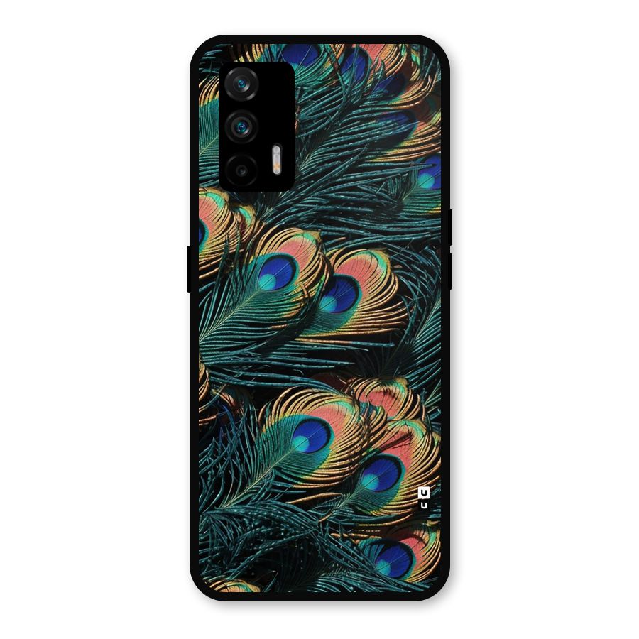 Peacock Feather Art Metal Back Case for Realme X7 Max
