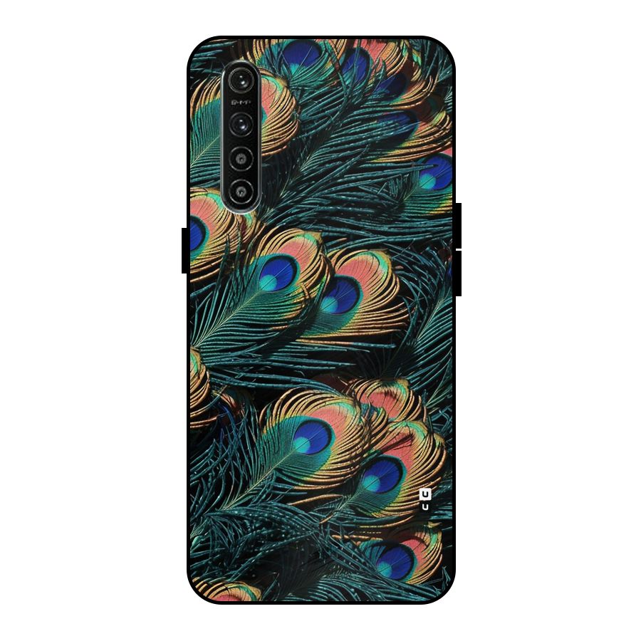 Peacock Feather Art Metal Back Case for Realme XT