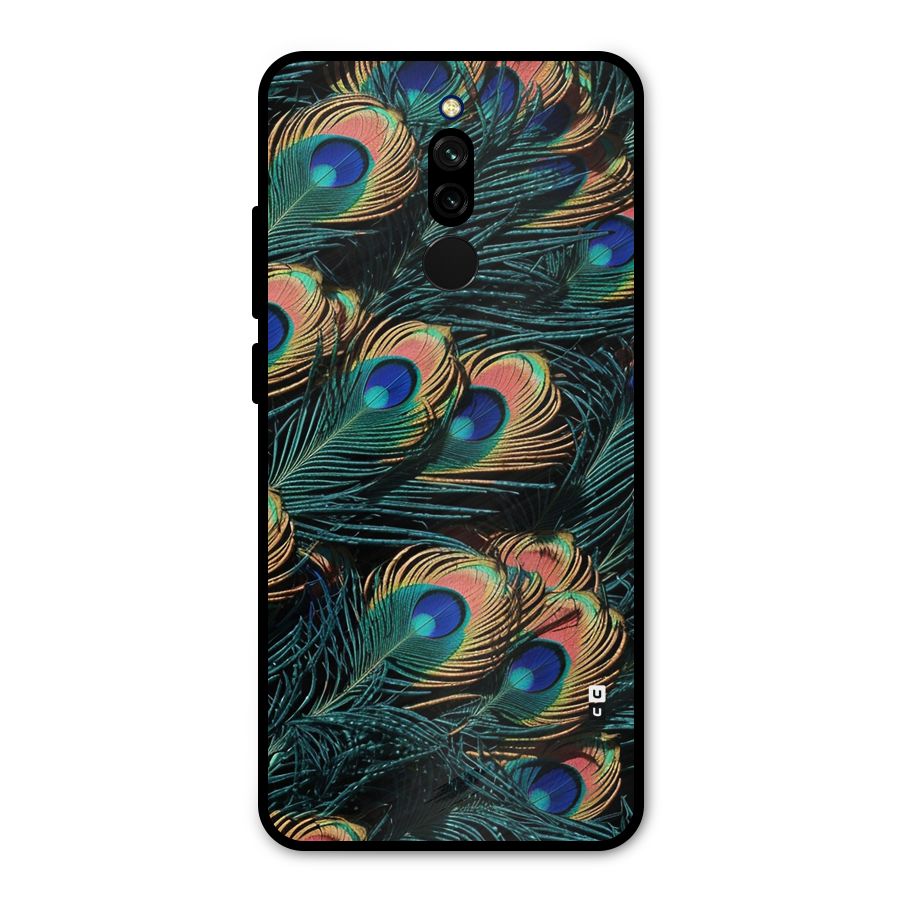Peacock Feather Art Metal Back Case for Redmi 8
