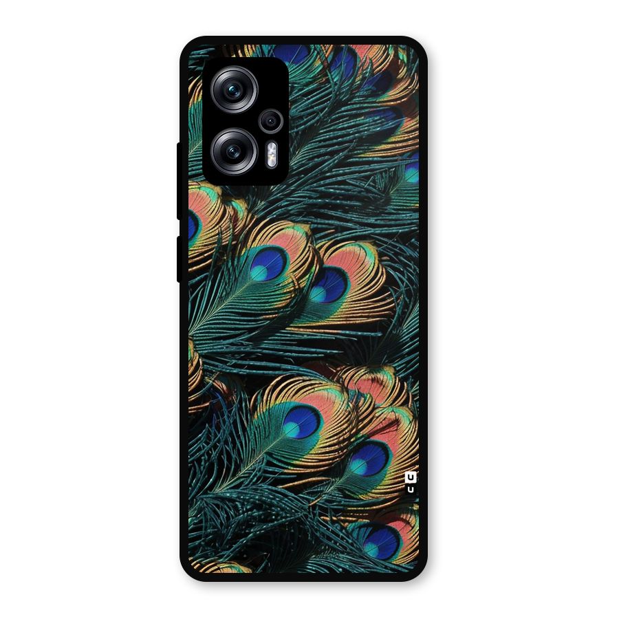 Peacock Feather Art Metal Back Case for Redmi K50i