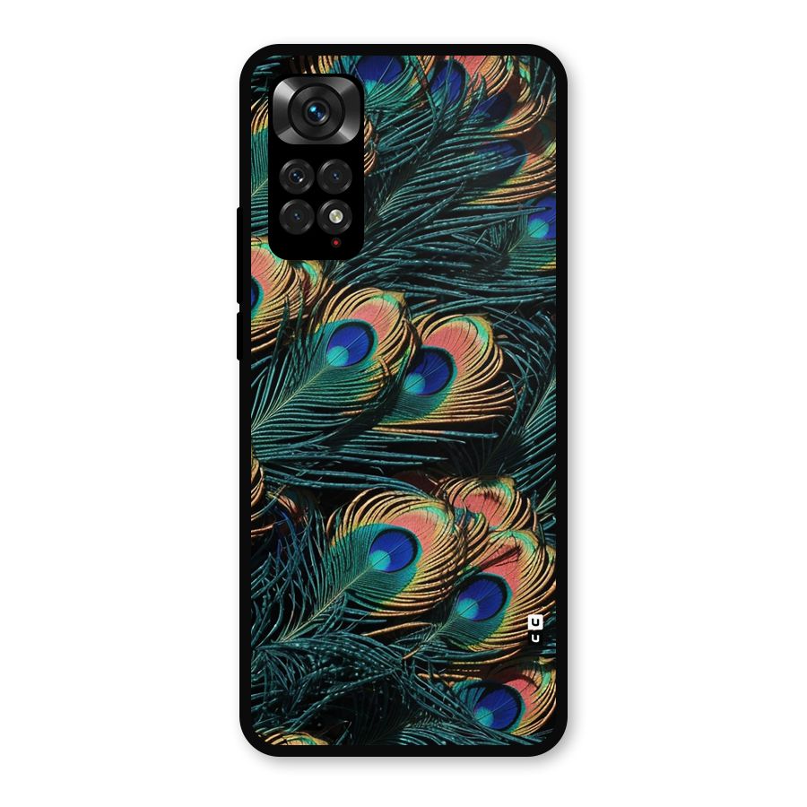 Peacock Feather Art Metal Back Case for Redmi Note 11s