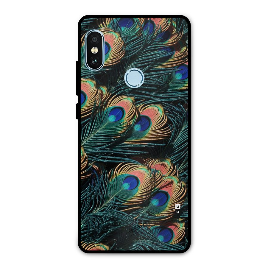 Peacock Feather Art Metal Back Case for Redmi Note 5 Pro