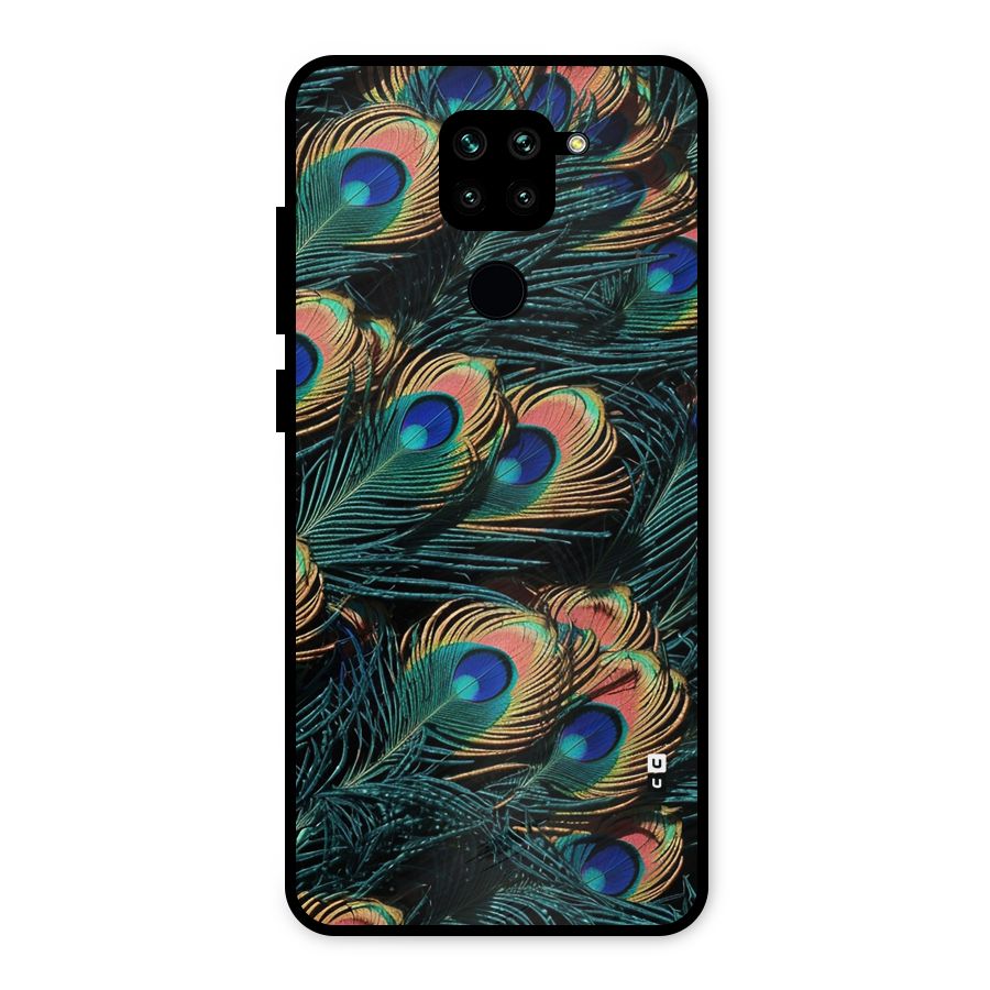 Peacock Feather Art Metal Back Case for Redmi Note 9