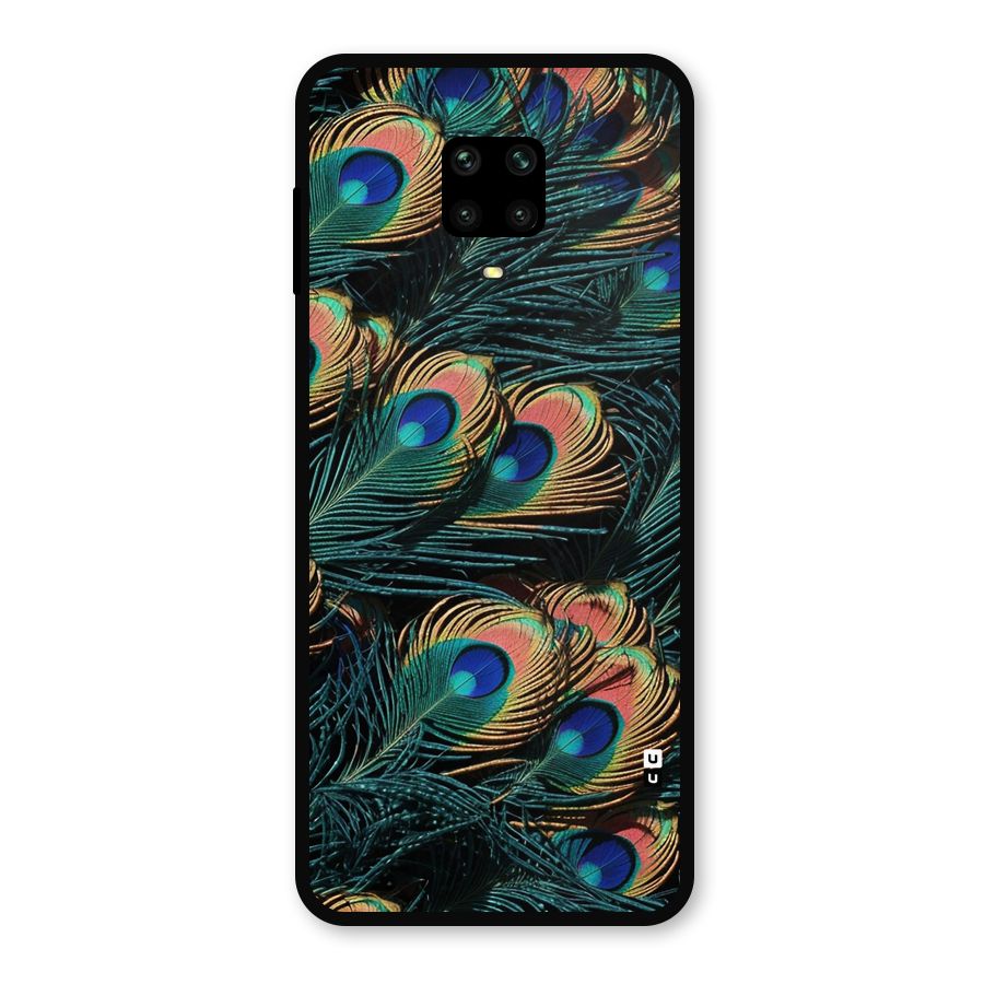 Peacock Feather Art Metal Back Case for Redmi Note 9 Pro Max
