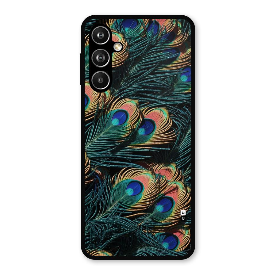 Peacock Feather Art Metal Back Case for Samsung Galaxy M54