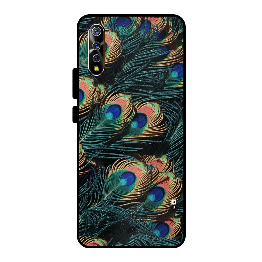 Peacock Feather Art Metal Back Case for Vivo S1