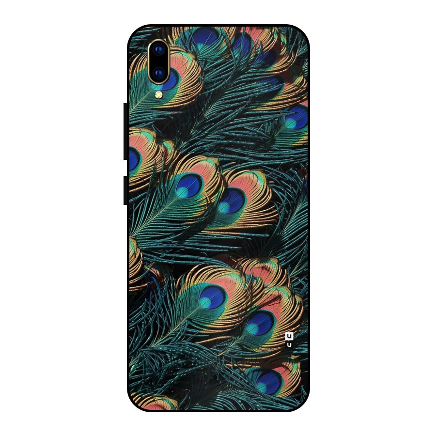 Peacock Feather Art Metal Back Case for Vivo V11 Pro