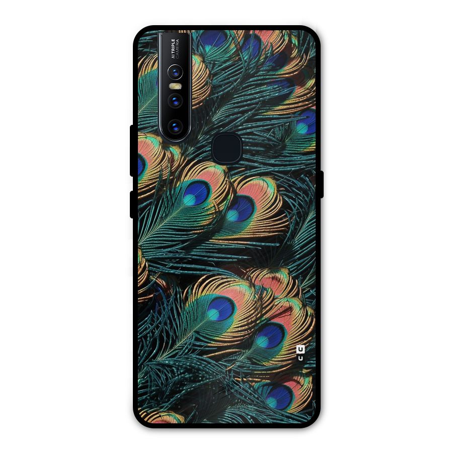Peacock Feather Art Metal Back Case for Vivo V15
