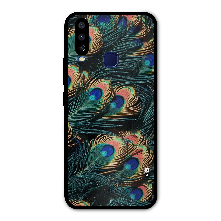 Peacock Feather Art Metal Back Case for Vivo V17