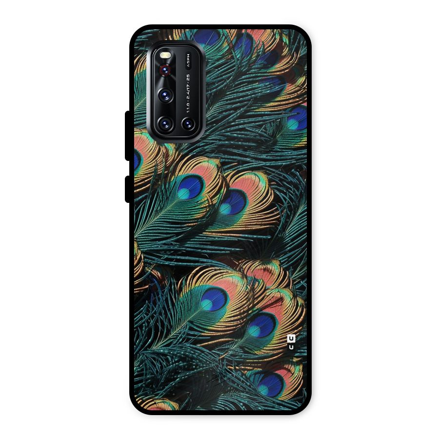 Peacock Feather Art Metal Back Case for Vivo V19
