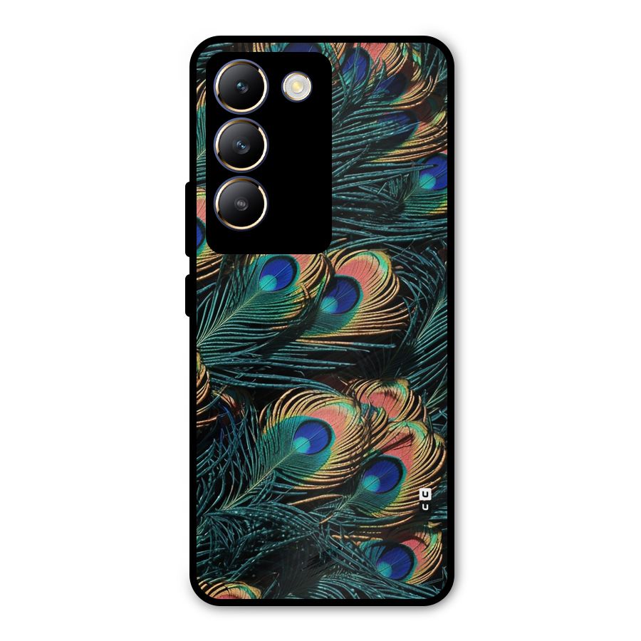 Peacock Feather Art Metal Back Case for Vivo Y200e