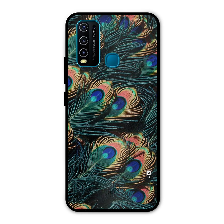Peacock Feather Art Metal Back Case for Vivo Y50