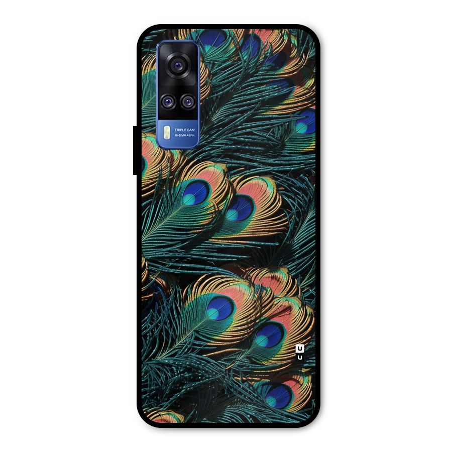 Peacock Feather Art Metal Back Case for Vivo Y51A