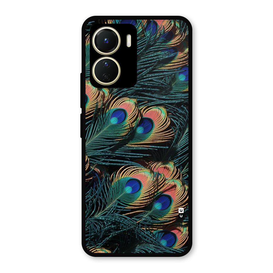 Peacock Feather Art Metal Back Case for Vivo Y56