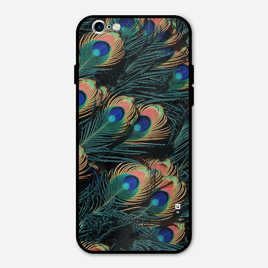 Peacock Feather Art Metal Back Case for iPhone 6 6s