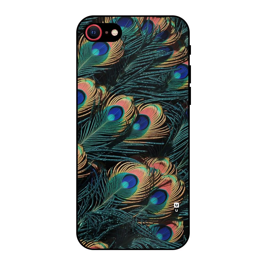 Peacock Feather Art Metal Back Case for iPhone 7