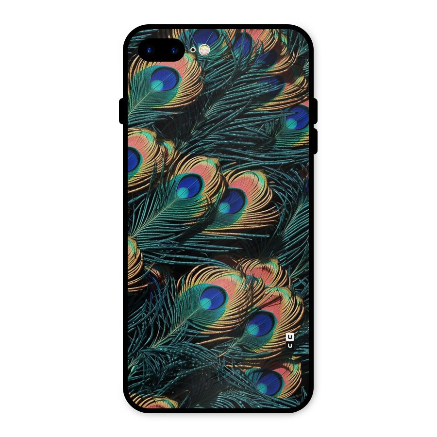 Peacock Feather Art Metal Back Case for iPhone 7 Plus