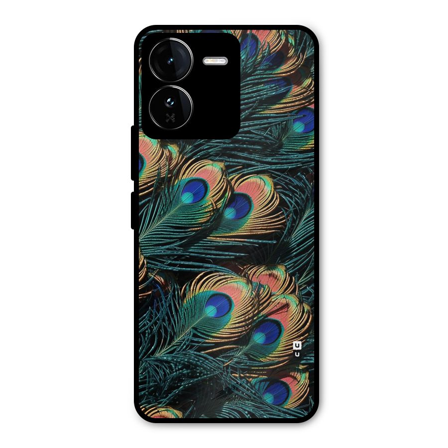 Peacock Feather Art Metal Back Case for iQOO Z9