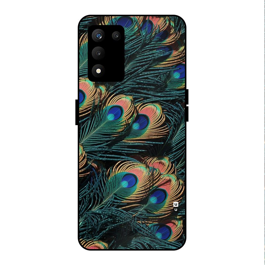 Peacock Feather Art Metal Back Case for realme 9 5G SE