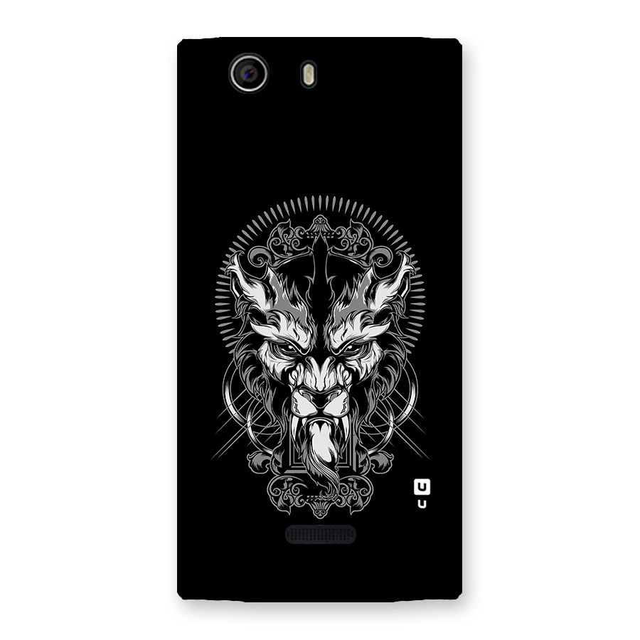 Pencil Art Lion Illustration Back Case for Canvas Nitro 2 E311