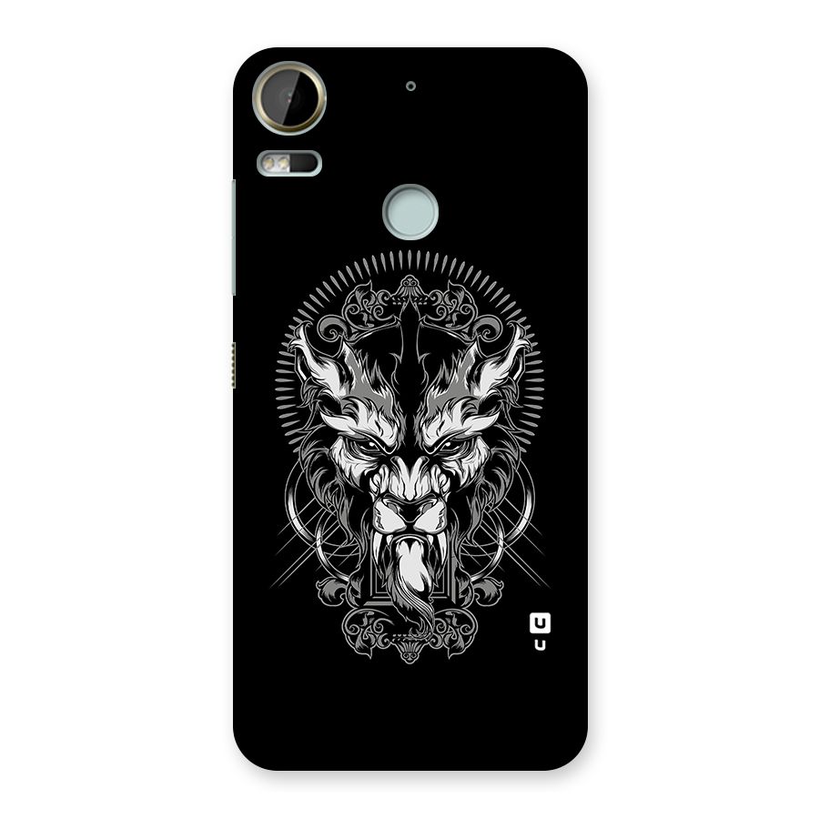 Pencil Art Lion Illustration Back Case for Desire 10 Pro