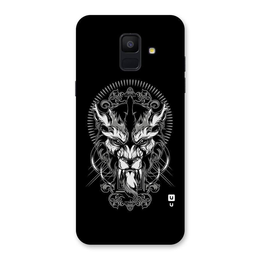 Pencil Art Lion Illustration Back Case for Galaxy A6 (2018)